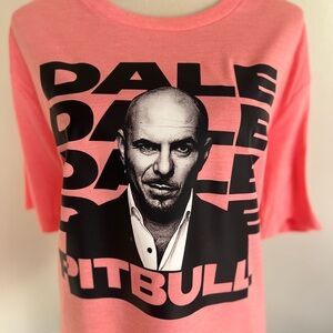George Pitbull Graphic T-Shirt 2XL Crewneck Unisex Coral Heather Color